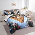 thumbnail image 4 of Manfei Kawaii Monogrammed V Bedding Comforter Set 7pcs for Kids, Winter Snowflake Queen Bedding Sets, Merry Christmas Reversible Queen Sheet Sets, Breathable Home Decor, 4 of 8