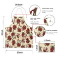 thumbnail image 7 of Multicolor Christmas Floral Apron-Garden Aprons for Women with Pockets-Cotton Linen Waterproof Kitchen Cooking Gardening Aprons Adjustable for Kitchen,Cooking,BBQ and Salon 32"x27", 7 of 7
