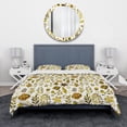 thumbnail image 2 of Designart 'Watercolor Texture with Flowers & Plants' Modern & Contemporary Duvet Cover Set, 2 of 4