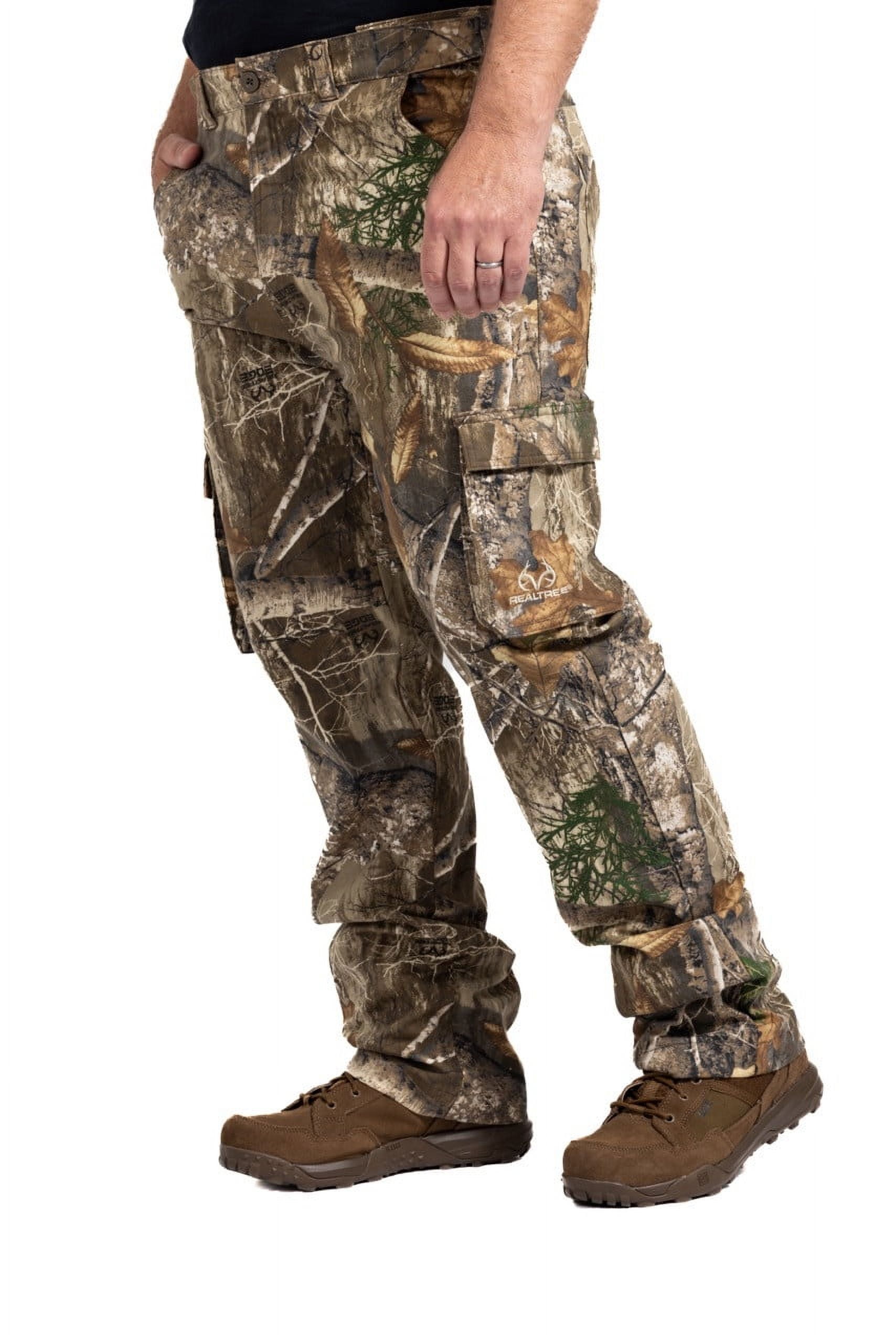 Realtree Men’s 6-Pocket Cargo Camo Hunting Pants , Regular Fit, Straight Leg, Camo Pants for Outdoor, Hiking Wear | S-4X