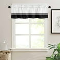 thumbnail image 2 of Black White Striped Kitchen Valances for Windows 60x18 Inch Kitchen Curtains Valances Rod Pocket Modern Abstract Art Aesthetics Bathroom Window Valances for Window Treatment Decor, 2 of 6