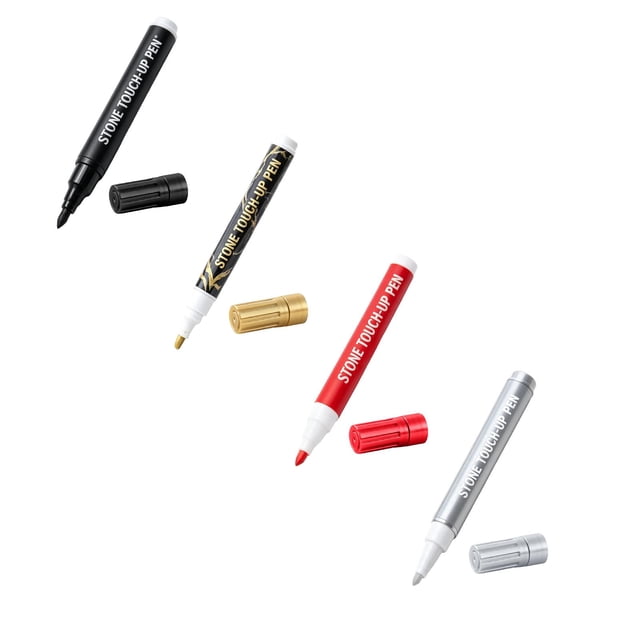 4PCS Stone Monument Paint Pens Paint Markers, Oil Based Markers, Quickly Dry and Waterproof Assorted Color Marker Pen for Metal, Wood, Plastic, Rock, Canvas
