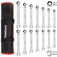 thumbnail image 2 of Mescukay Flex-Head Wrench Set of 12, Ratcheting Combination Set, Metric 8-19mm, 72-Teeth,Cr-V Steel Ratchet Wrenches Set with Storage Bag for home/car/bike etc, 2 of 8