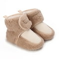 thumbnail image 2 of Tao Tao Newborn Baby Boys Girls Booties Socks Non Skid Soft Sole Infant Toddler Warm Winter House Slipper Crib Shoes Cozy Socks Shoes Khaki 9 Months, 2 of 9