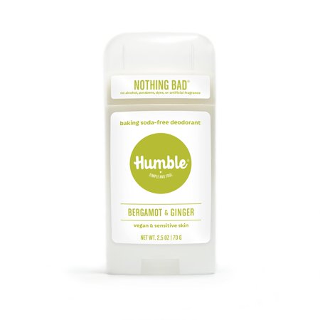 Humble Brands Vegan & Sensitive Skin Baking Soda Free Deodorant Bergamot & Ginger, 2.5oz