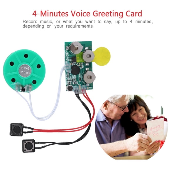 Eotvia Greeting Card with 4-Minute Recordable Voice Chip