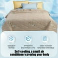 thumbnail image 4 of Summer Cooling Blanket,Breathable Lightweight Washed Cotton Quilts,Ice Cooler Throw Blanket for Hot Sleepers,Soft Air Conditioning Blankets for Bed Couch Sofa,Thin Summer Blankets to Keep Body Cool, 4 of 7