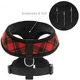 thumbnail image 4 of PUPTECK Soft Mesh Dog Harness with Leash,Plaid Adjustable Puppy No Pull Harness, Pet Padded Walking Vest, 4 of 7