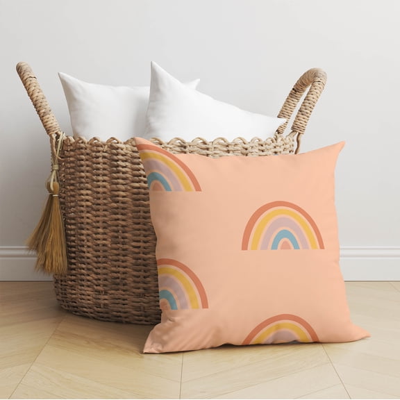 Bows Colorized Peach Throw Pillow