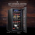 thumbnail image 3 of Ivation 28 Bottle Compressor Wine Cooler Refrigerator W/ Lock, Black, 3 of 7