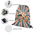 thumbnail image 4 of The Cuphead Show Drawstring Backpack Sports Gym Bag Water Resistant String Bag Cinch Bag for Women Men, 4 of 7