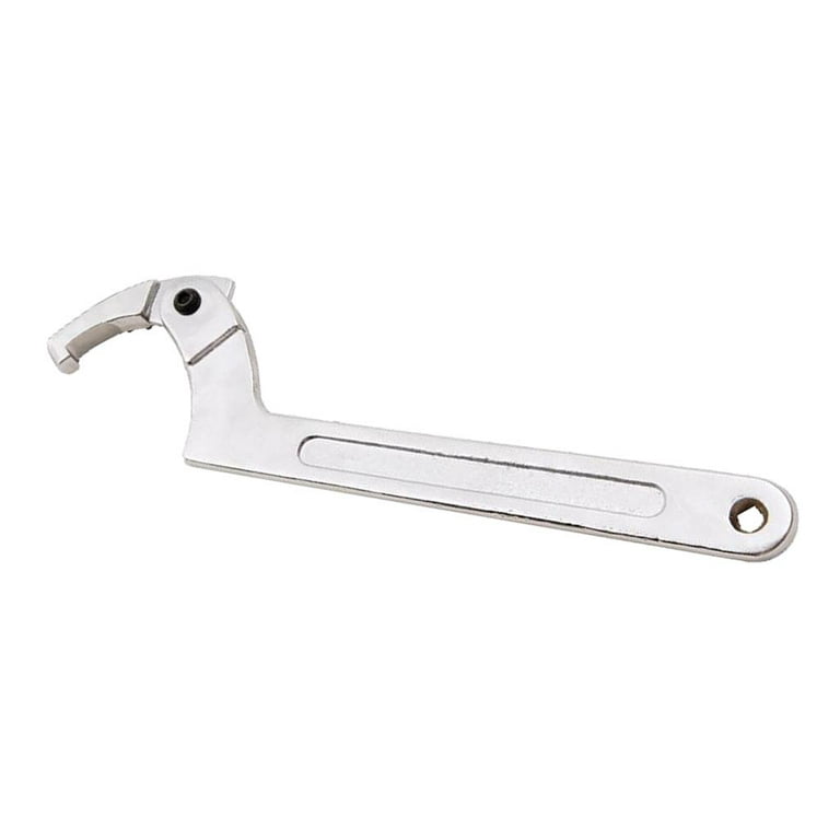 Adjustable Hook Wrench Pin Wrench C Spanner f/Auto -121mm Square Head 