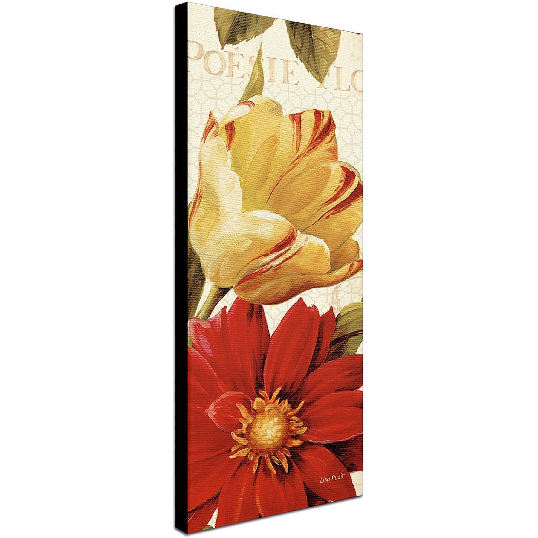 Trademark Fine Art "Poesie Florale Panel II" Canvas Art by Lisa Audit