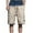 Khaki, variant on Jsaierl Mens Cargo Shorts Elastic Waist Outdoor Work Shorts Summer Casual Below the Knee Athletic Shorts with Multi Pockets