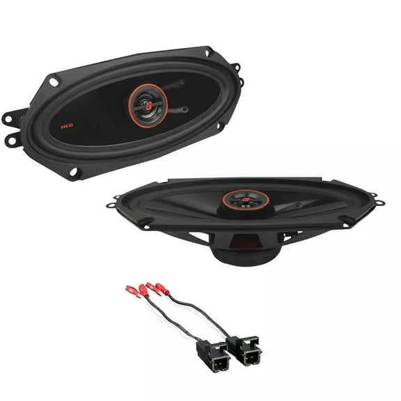 Cerwin Vega H7410 4" x 10" Speakers & Speaker Connectors for 1994-2001 Chevy S-10 Pickup
