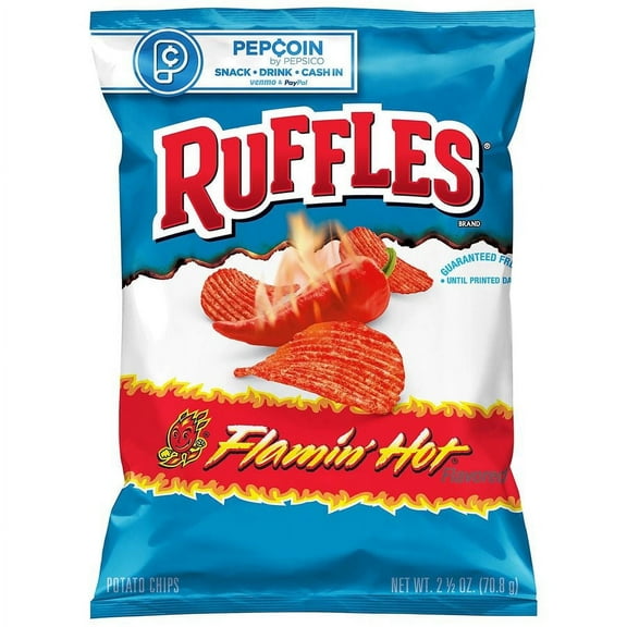 Ruffles Chips Flamin Hot 2.5 OZ Pack of 2