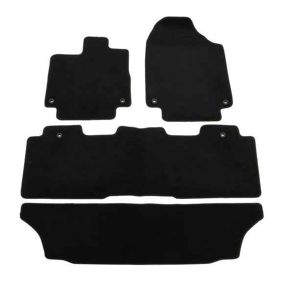 Ikon Motorsports Nylon Car Floor Mats Compatible with 2016-2023 Nissan Maxima, OE Fitment Style Black Driver Passenger Car Carpets, Front Rear 4PCS Full Set