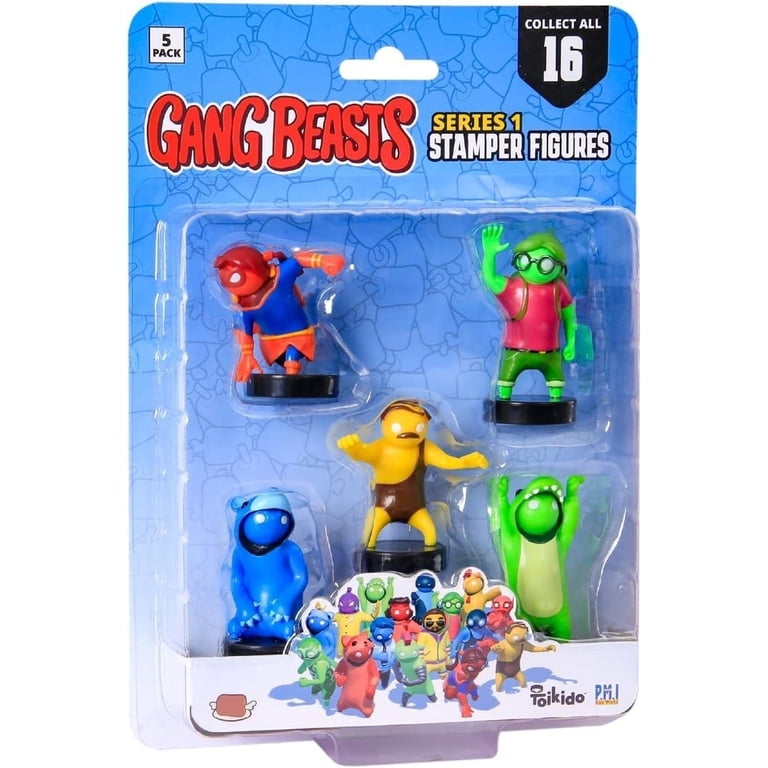 Gang Beasts Stamper Figures 5pk Mini Stamps PMI International Kids