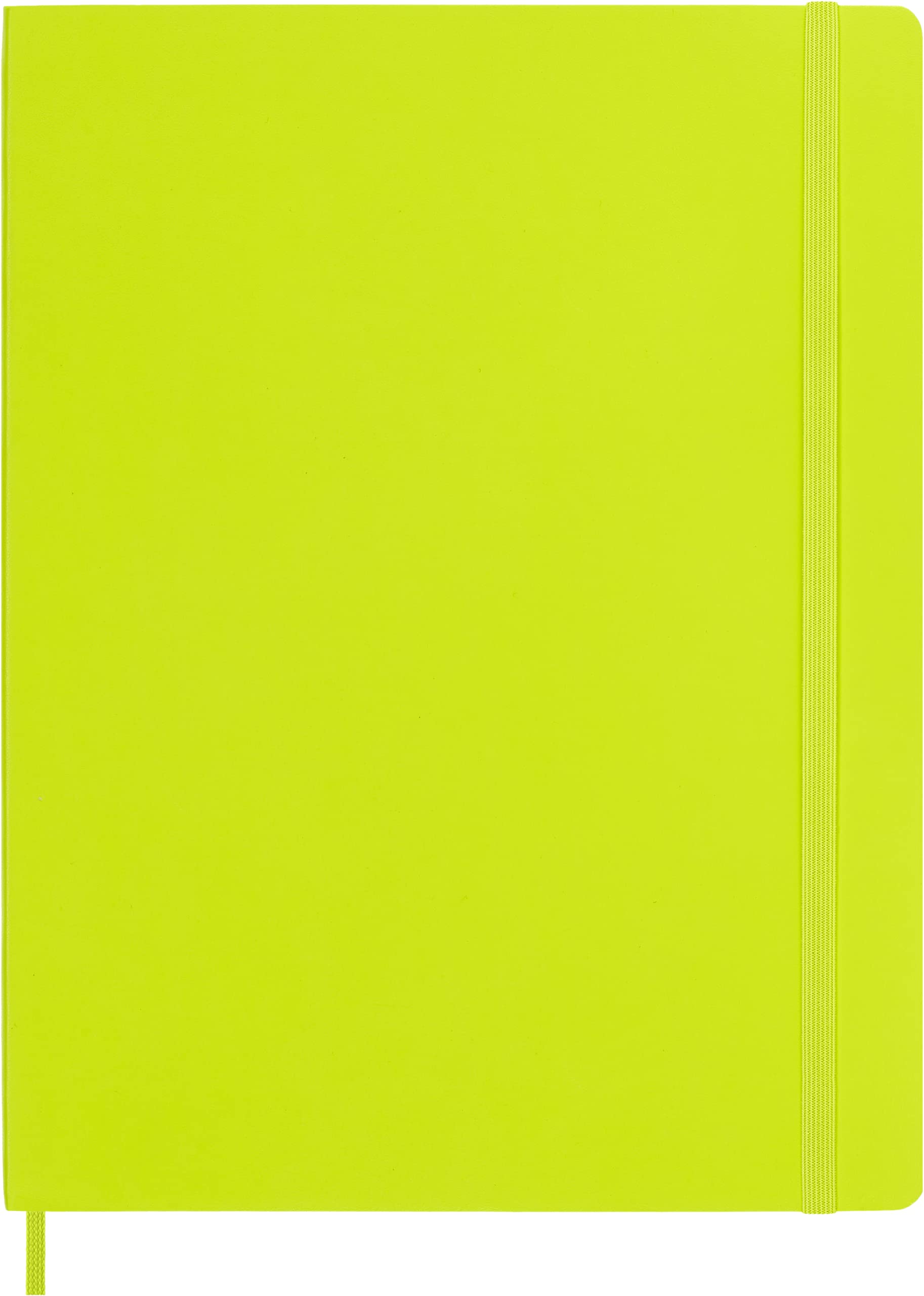 Moleskine Classic Notebook, Soft Cover, XL (7.5" x 9.5") Plain/Blank, Lemon Green, 192 Pages