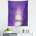 thumbnail image 1 of Flowers Tapestry, Magic Lotus Petals and Rippling Water Reflections on Purple Colored Backdrop, Fabric Wall Hanging Decor for Bedroom Living Room Dorm, 5 Sizes, Violet and Pearl, by Ambesonne, 1 of 1