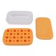thumbnail image 2 of Molde para hacer cubitos de hielo flexible y reutilizable, bandeja redonda de fácil liberación para cubitos de hielo con contenedor con tapa, color naranja de varias capas, 2 of 10