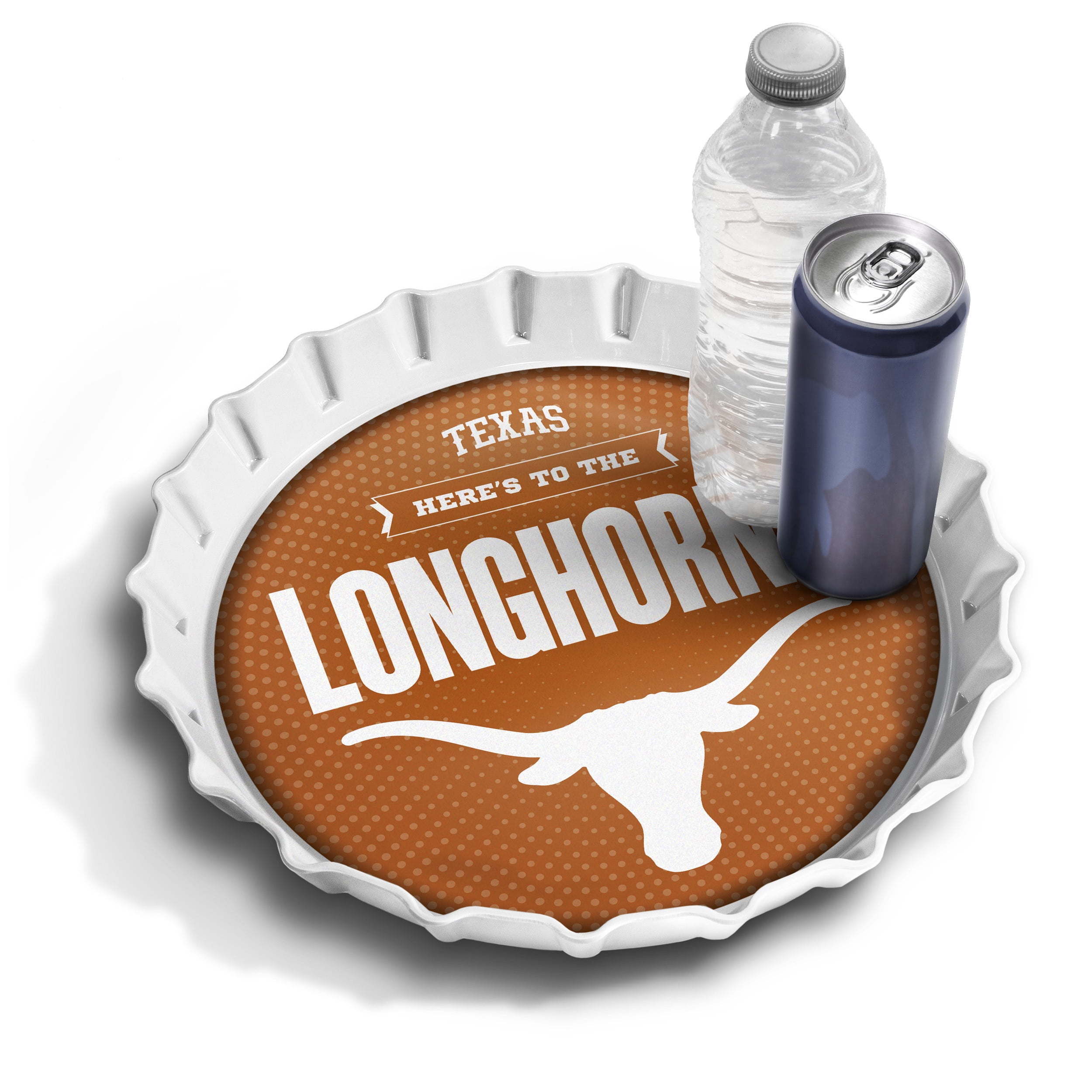 YouTheFan NCAA Texas Longhorns Bottle Cap Serving Tray