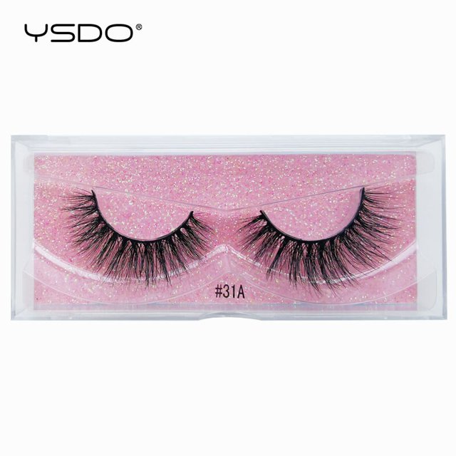 YSDO 1 par 3D Mink Lashes Cruelty free Pestañas Maquillaje maquillaje Pestañas postizas Fluffy Fake Lashes Thick Faux Cils Maquiagem Tan Jianjun unisex