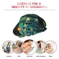 thumbnail image 6 of Kdxio Mystical Black Cat Fireflies Print Shower Cap for Women,Elastic and Reusable,Double Waterproof Layers Bathing Hat, 6 of 6
