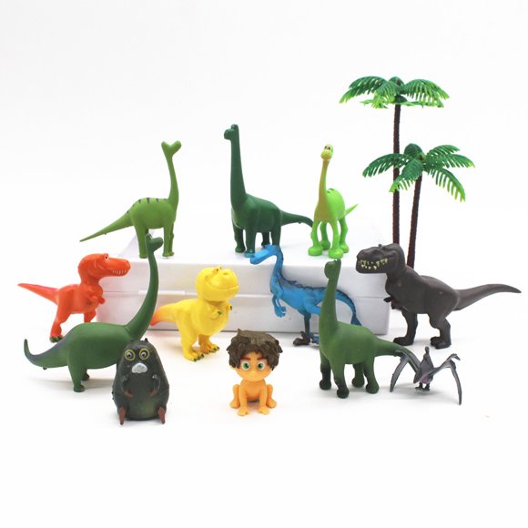 6-7cm 12pcs/Lot Movie The Good Dinosaur PVC Toy Action Figures Arlo Spot Henry Butch Mini Doll Model Toy Cake Decoration