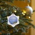 thumbnail image 7 of 3drose, Double Rainbow in Kauai Hawaii, 3 inch Snowflake Porcelain Ornament, 7 of 7