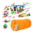 thumbnail image 2 of 28 Uds juguete para gatos túnel falso ratón menta bola de pescado pluma palo juego Kit Likrtyny Mascotas, 2 of 9