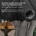 thumbnail image 5 of SUNJOY Kingston 14x12 Gazebo, Steel & PC Roof Hardtop Gazebo with Curtain and Netting - Woodgrain Aluminum Posts, 5 of 14