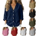 thumbnail image 2 of Oksale Womens V Neck Cardigan Button Front Corduroy Jacket Dressy Casual Long Sleeve Sweater Cardigans Fall Winter Clothes Red 2XL, 2 of 8