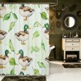 thumbnail image 2 of Manfei Flying Mallard Duck Shower Curtain 72Wx78L,Cartoon Waterfowl Bath Curtain, 2 of 5