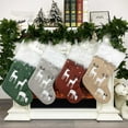 thumbnail image 1 of Xihbxyly Calcetín Navideño con Diseño Festivo de Papá Noel y Muñeco de Nieve, Colores Brillantes, Decoración Acogedora para El Hogar, Perfecto para Las Fiestas, 45 Cm de Altura, Artesanía de Alta Cal, 1 of 2