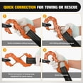 thumbnail image 2 of Nilight Quick Release S-Tow Shackle Hook – Heavy Duty Off-Road Recovery Hook, Fits Winch Rope & Recovery Strap, 11,000 LBS Working Load, for Jeep, SUV, ATV, Trailers, Forged Steel, Orange, 2 of 6