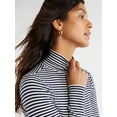 thumbnail image 4 of Free Assembly Women's Long Sleeve Fine Rib Turtleneck Top, 4 of 8