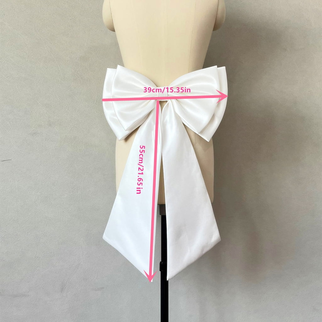 lanema Wedding Dress Bowknot Detachable Waist Ornament Bowknot for Stage Show Elegant