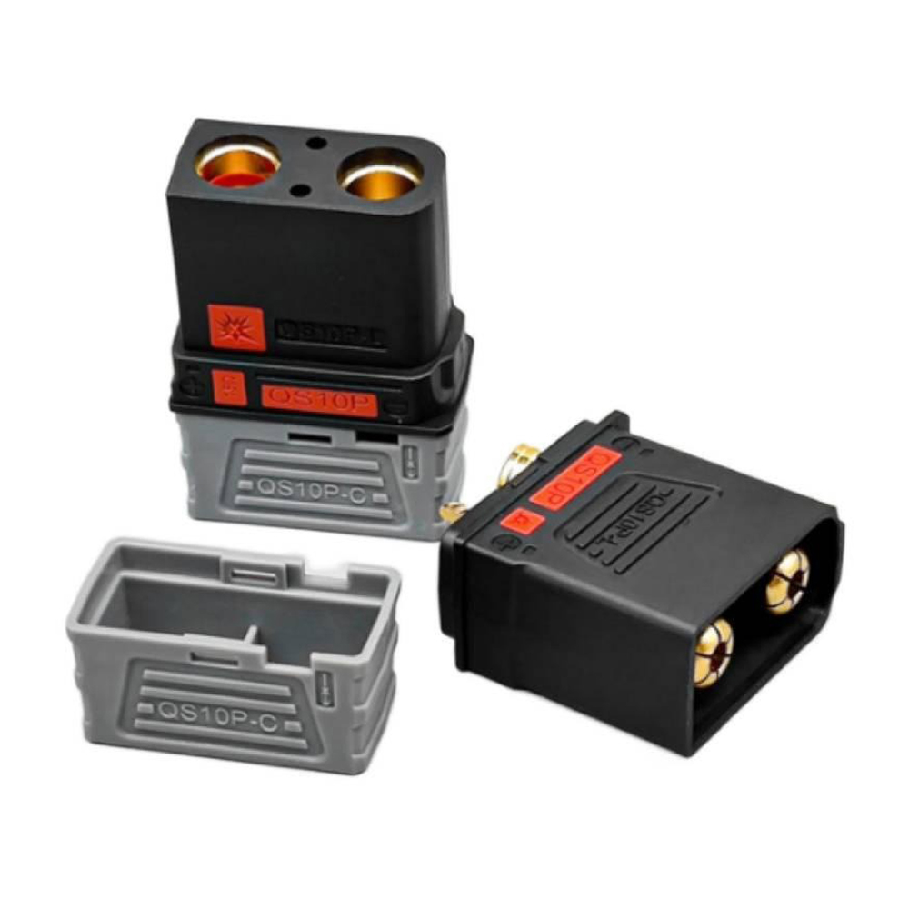 210A High-Current QS10 Series Battery Connector Terminal Anti-Ignition Electric Vehicle Battery Terminal 4-10AWG Male Female Power Charging Plug Power Supply Charging Connector