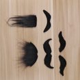 thumbnail image 3 of Black Halloween Bigote Falso Funto Props de barba Funda Autoadhesivos Simulación Simulación de cosplay Suministros de baile de baile para decoración, 3 of 6