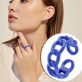 thumbnail image 2 of Colorido Anillo Puño Abierto Cadena Cubana Diseño Dedo Índice Anillo Macarone Moda Candy Anillo Joyería, 2 of 2