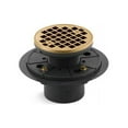 thumbnail image 4 of Kohler K-9135 Clearflo Round Design Tile-In Shower Drain - Vibrant Brushed Moderne Brass, 4 of 12