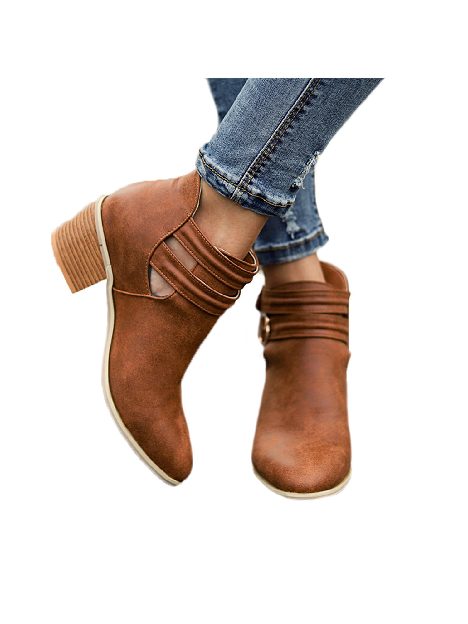 mid block heel pointed shoes