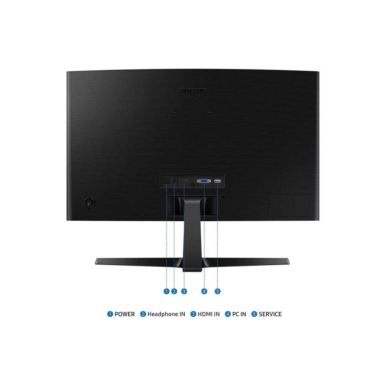 Samsung, LS27D36CGANXZA S36CG Series, 27" 100Hz Curved Monitor FHD (1080P) Black, 1, 1