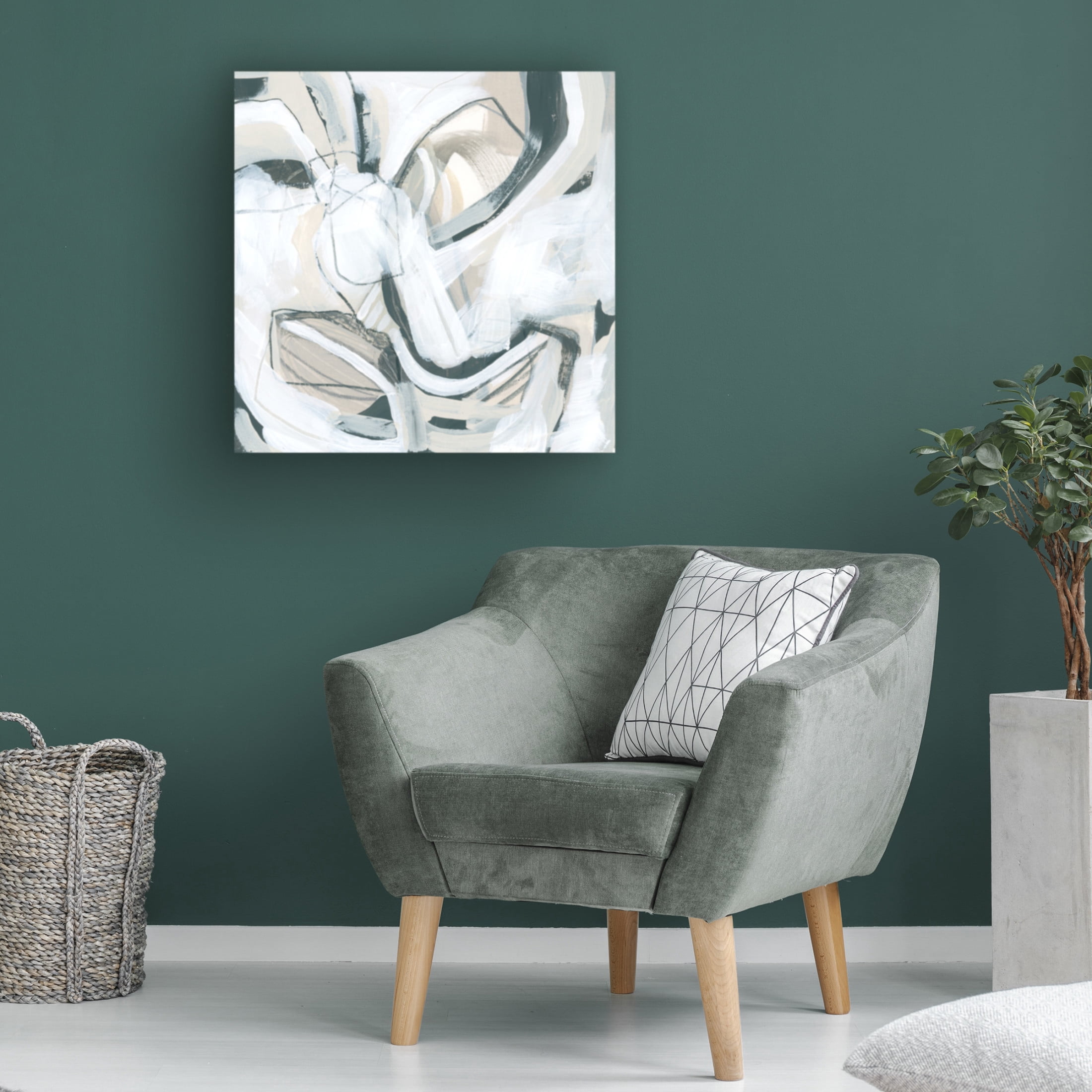 Canvas Wall Art - June Erica Vess 'Twine I' Wall Art for Living Room, Bedroom, or Office Décor by Trademark Fine Art - 24 x 24 Inches