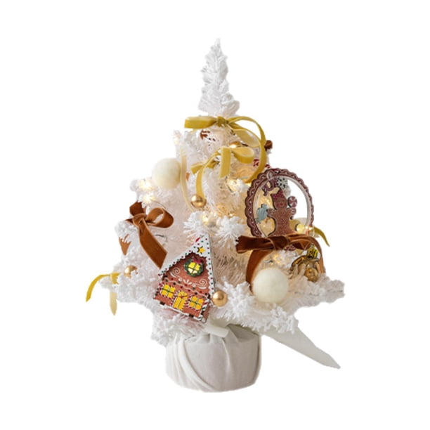 Árbol artificial de Navidad, decoración navideña, regalo de bricolaje, centro de mesa, suministros para fiestas 30 centímetros