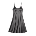 thumbnail image 2 of Bosfbaoi Satin Nightgowns for Women Adjustable Spaghetti Straps Sleeveless Chemise Sleep Dress, 2 of 8