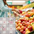 thumbnail image 6 of Country Floral Foldable Grocery Bag - Large Capacity & Compact Design Tote, 6 of 6