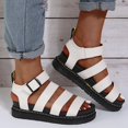 thumbnail image 4 of 2024 nuevas sandalias de suela gruesa para mujer, sandalias romanas informales de cuero con plataforma de verano, zapatos de mujer, sandalias para mujer, talla grande 43, 4 of 4