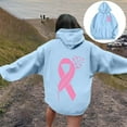 thumbnail image 2 of Uqiangy Winter Clothing For Women Cute Hoodies Solid Color Hoodies Fall Outfits For Women 2025 Trendy 2025 Fall Trendy Long Sleeve Breast Cancer Sweatshirt For Women Light blue L, 2 of 5